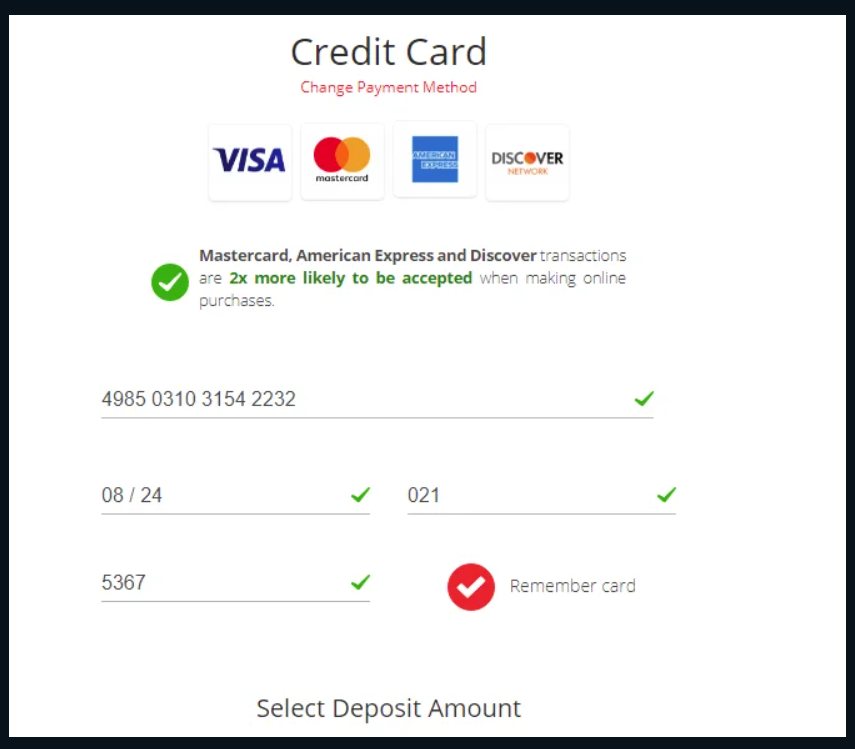 BETTING CARDING METHOD