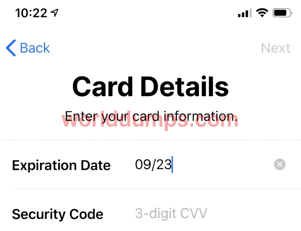 APPLE PAY CARDING METHOD