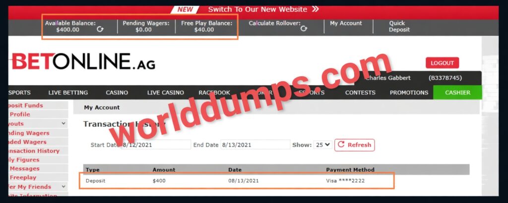 BETTING CARDING METHOD